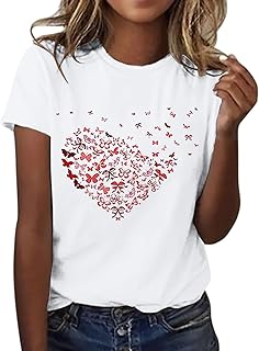 Female Bluse Damen-T-Shirt mit Liebesschmetterling